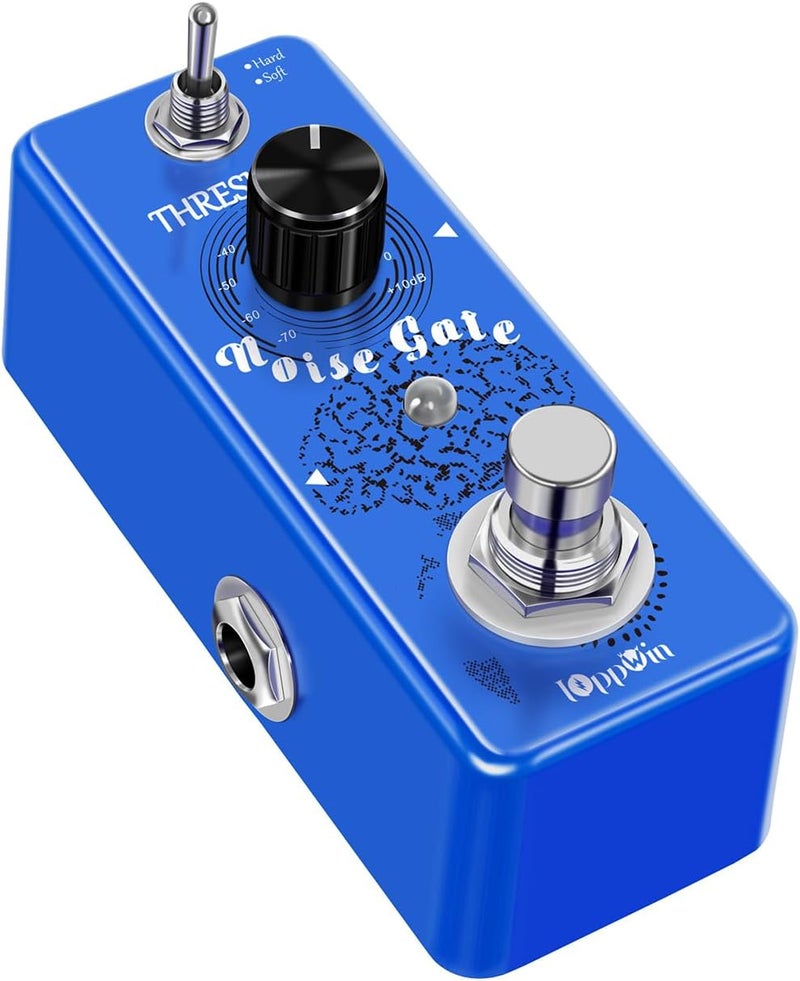 IOppWin Guitar Noise Gate Pedals, Dual Mode Noise Reduction Guitar Effects Pedal - Hard/Soft Settings, Metal Shell, True Bypass, Ultra-Compact - Image 4